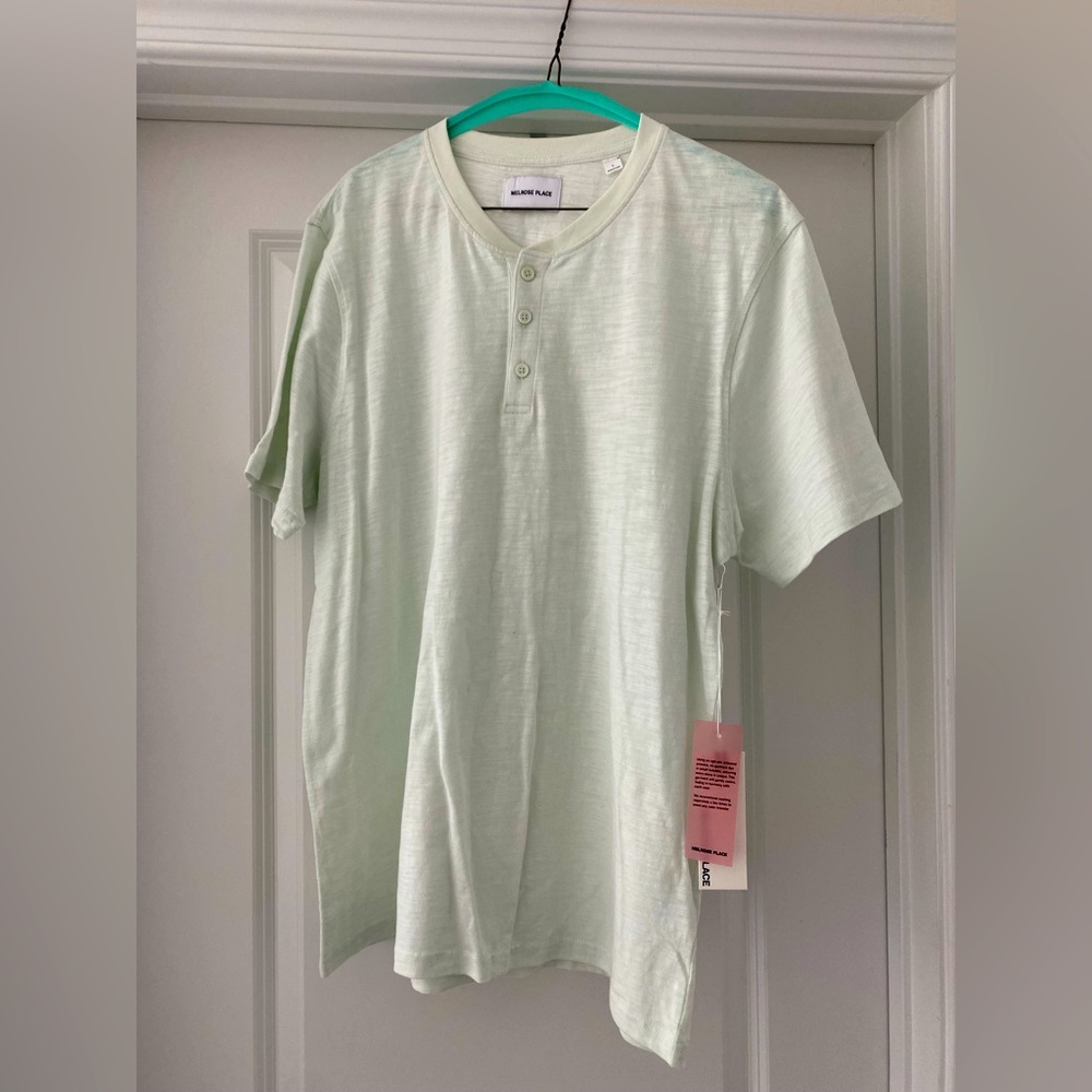 Melrose Place 3 button men’s T shirt